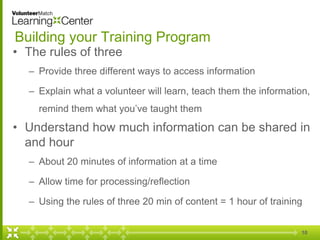 Creating a Comprehensive & Engaging Volunteer Training Program | PDF