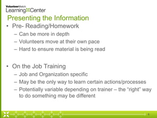 Creating a Comprehensive & Engaging Volunteer Training Program | PDF