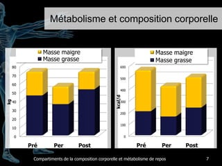 Métabolisme et composition corporelleCompartiments de la composition corporelle et métabolisme de repos7
