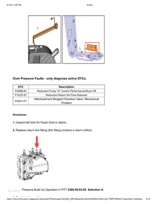 Def Code 3238 Volvo A45G Error Code SE2539-2: DEF Pump Pressure Fix | PDF