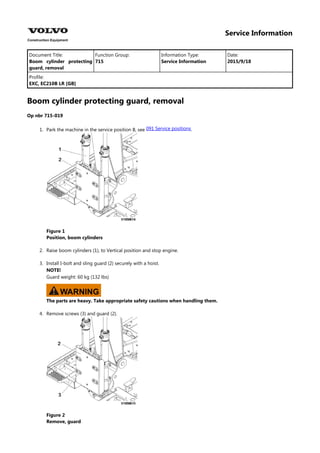 Volvo ec210 b lr ec210blr excavator service repair manual | PDF