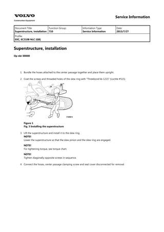 Volvo ec210 b nlc ec210bnlc excavator service repair manual | PDF