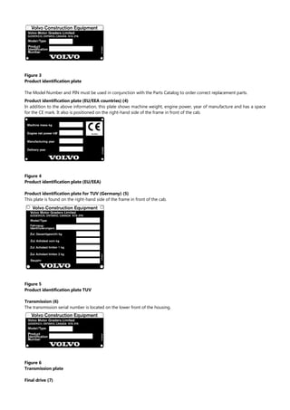 Volvo g746 b motor grader service repair manual | PDF