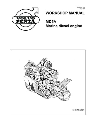 Publ. No. 3061
                      Dec. 1975



WORKSHOP MANUAL

MD5A
Marine diesel engine




              ENGINE UNIT
 