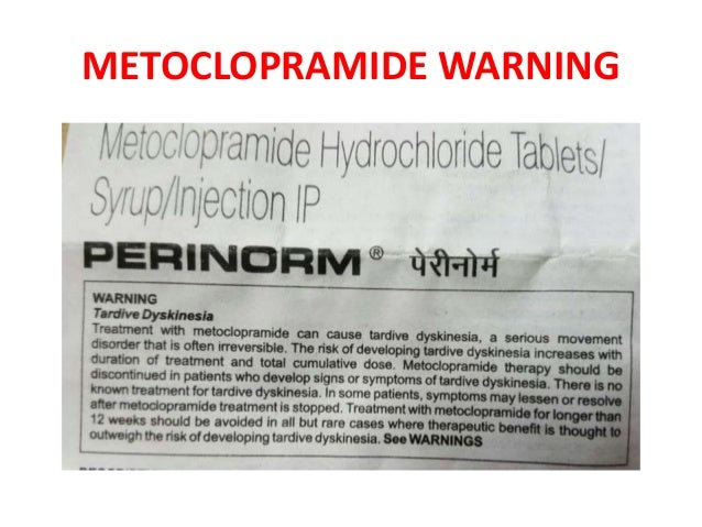 Metoclopramide Reglan Black Box Warning