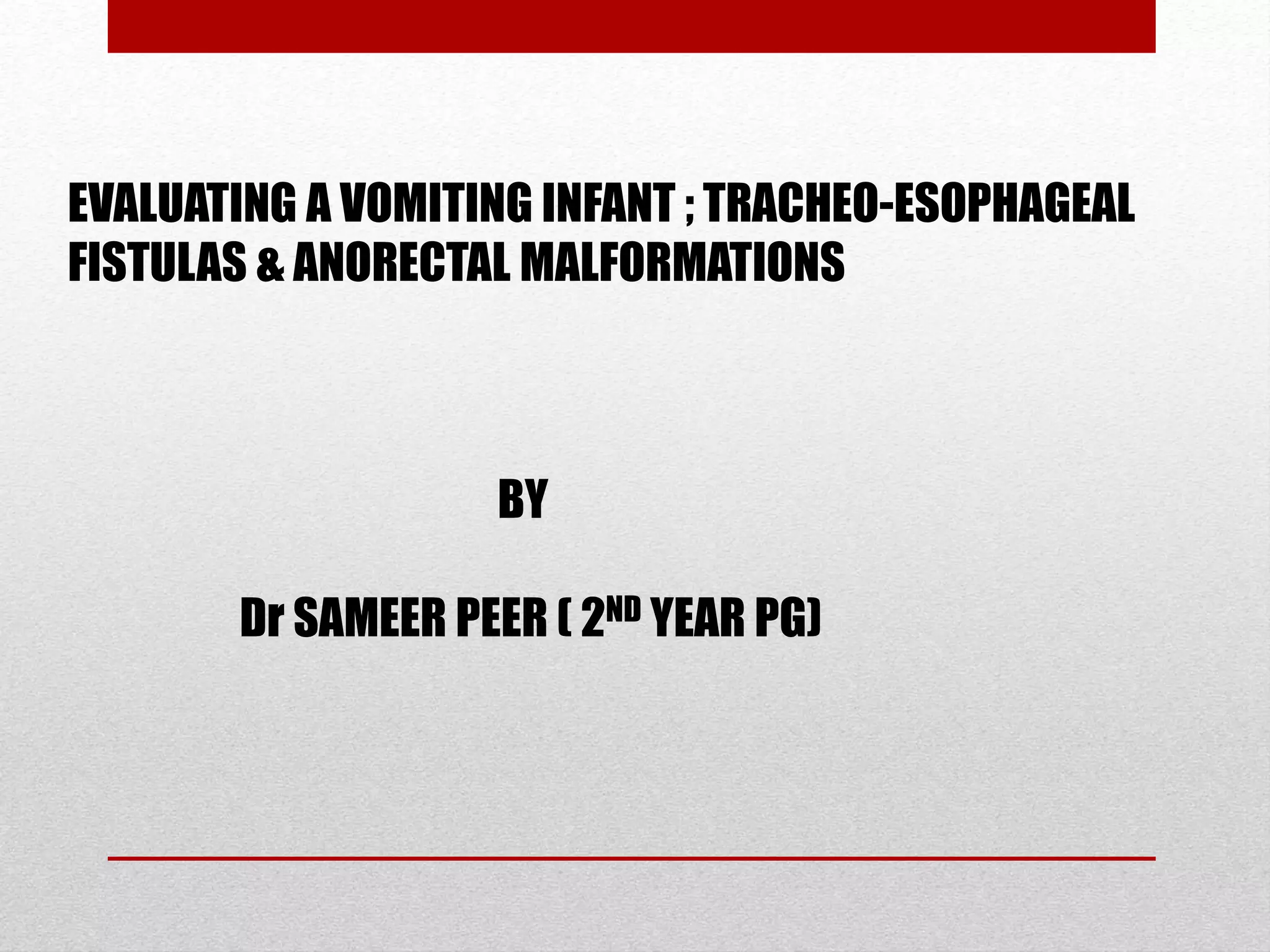 Approach to a vomiting Infant | PPTX