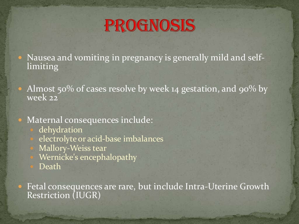 Vomiting in pregnancy