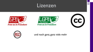 Lizenzen
und noch ganz, ganz viele mehr
 