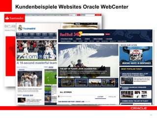 Kundenbeispiele Websites Oracle WebCenter




                                            10
 