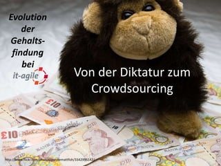 Von der Diktatur zum
Crowdsourcing
Evolution
der
Gehalts-
findung
bei
http://www.flickr.com/photos/purplemattfish/3342995142/
 