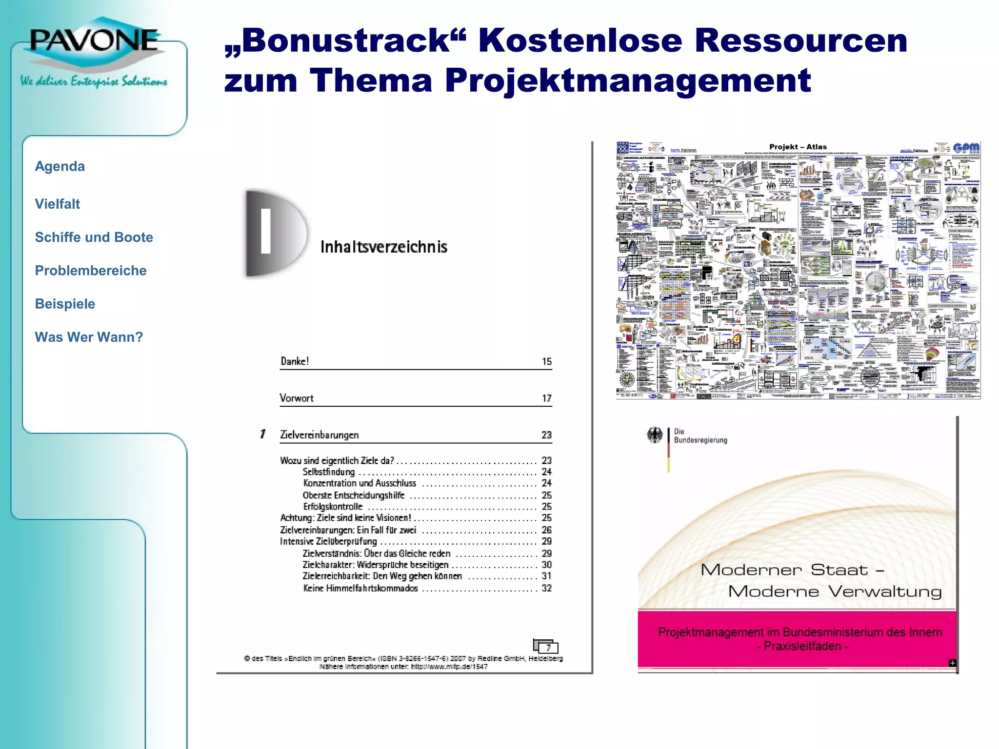 Von Quickr bis PAVONE PM