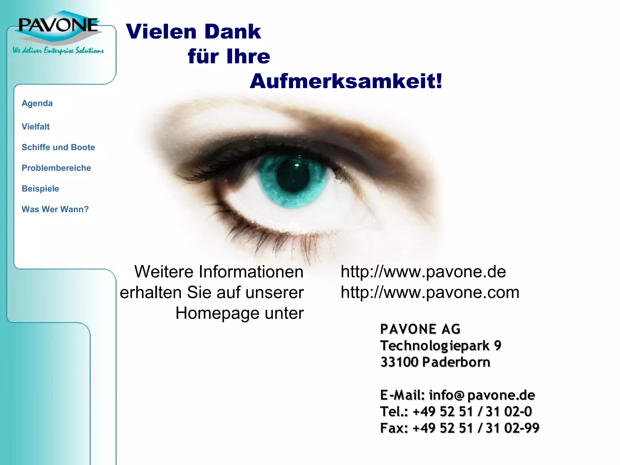 Von Quickr bis PAVONE PM