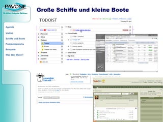 Von Quickr bis PAVONE PM