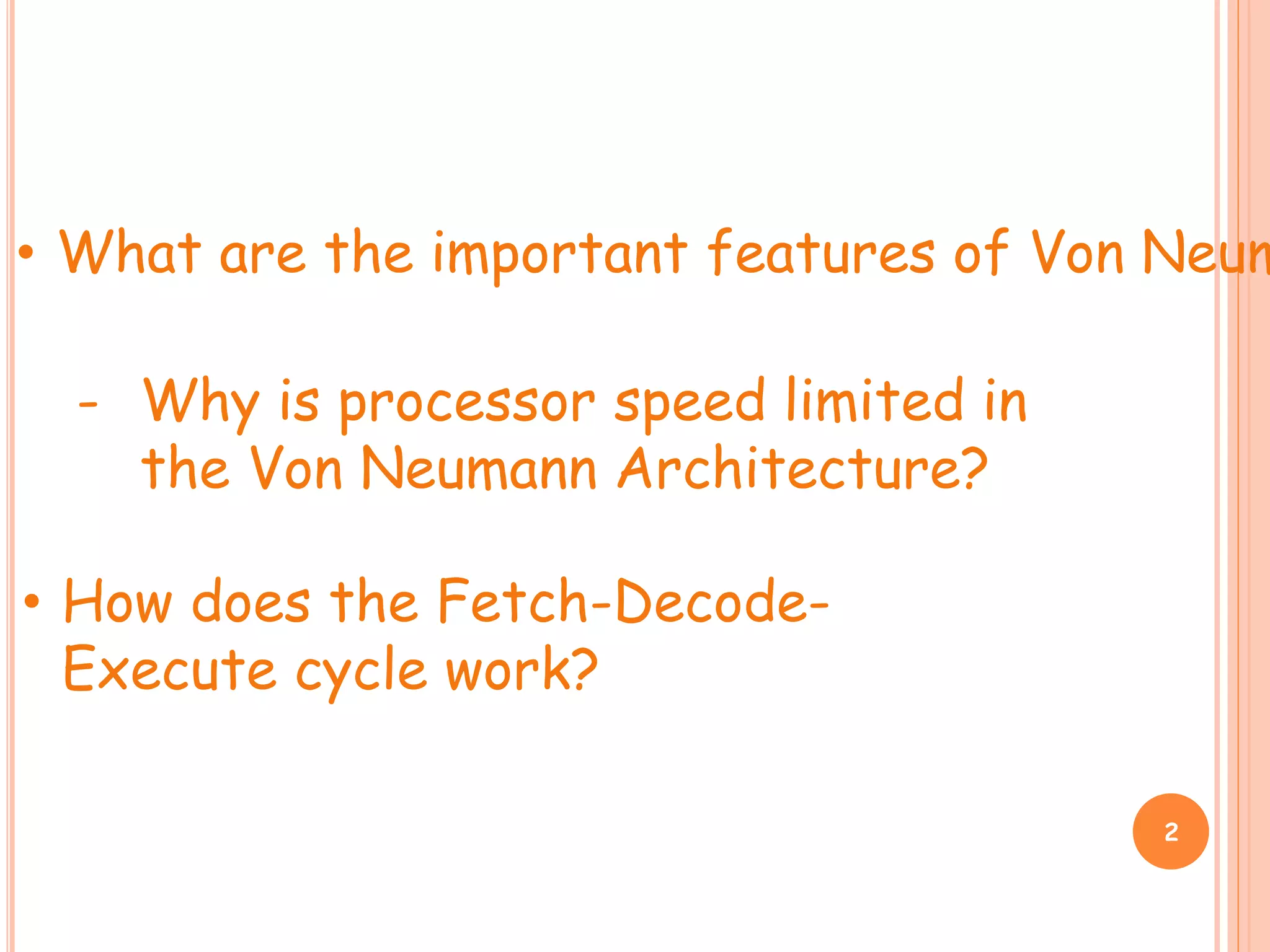 Von Neumann Architecture | PPTX