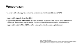 Vonoprazan the latest drug for the treatment of dyspepsia | PPTX