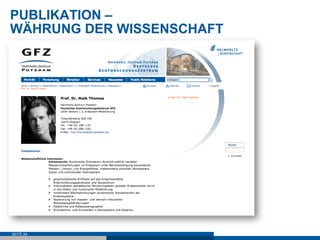 PUBLIKATION –
WÄHRUNG DER WISSENSCHAFT




SEITE 24
 