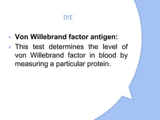 Von willebrand's disease | PPTX