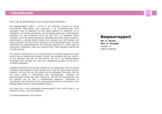 Voorbeeld Bespaarrapport