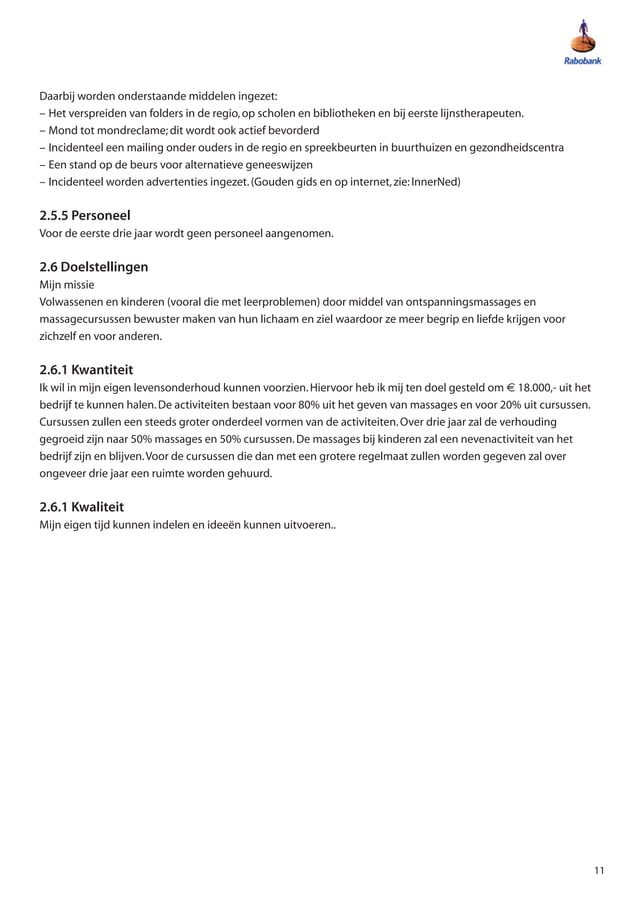 Voorbeeld ondernemingsplan schoonheidssalon