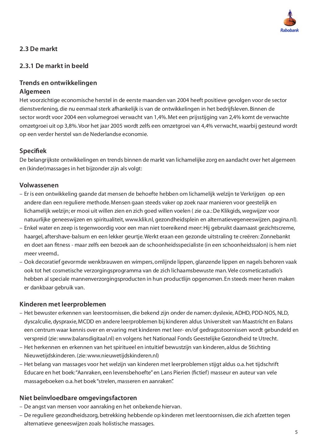 Voorbeeld ondernemingsplan schoonheidssalon