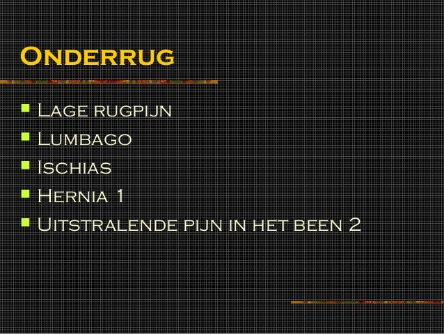 hernia onderrug behandeling
