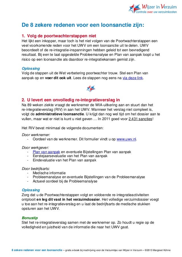Voorkomen van loonsanctie