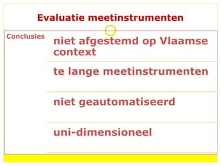 Evaluatie meetinstrumenten 