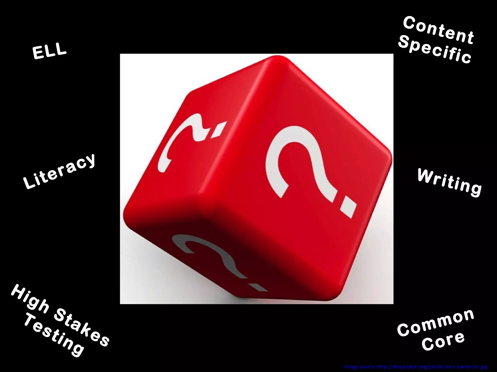ELL

Lit

acy
er

Con
tent
Spe
cific

Writ

ing

Hi

gh
Te Sta
st ke
in
g s

mon
Com re
Co
Image source: http://dosya.beyn.org/yazilar/soru-isareti-zar.jpg

 
