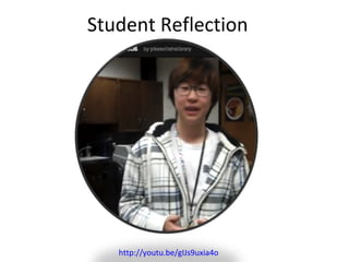 Student Reflection

http://youtu.be/gIJs9uxia4o

 