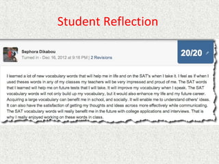 Student Reflection

 