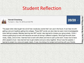Student Reflection

 