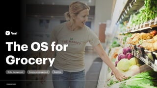 The OS for 

Grocery

Order management Inventory management Analytics
March 2022
www.vori.com
 