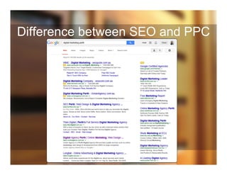 Difference between SEO and PPC
 