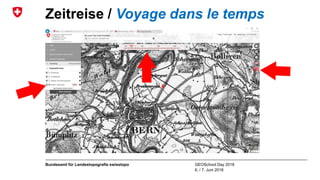 GEOSchool Day 2018
6. / 7. Juni 2018
Bundesamt für Landestopografie swisstopo
Zeitreise / Voyage dans le temps
 