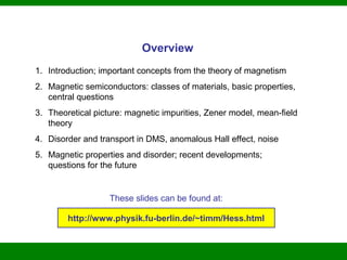 Diluted Magnetic Semiconductors | PPT