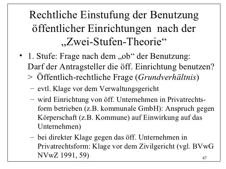 Zwei Stufen Theorie Verwaltungsrecht Vorlesung allgvwr ss