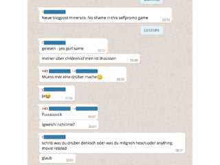 1) Ich han huere vel für die Prüefig glehrt.  
 
(=Für diese Prüfung habe ich sehr viel gelernt.) 
 
»huere« von Hure, volksetymologisch von »ungeheuer«,  
hier verstärkend 
 
2) *Huere han ich für die Prüefig glehrt.  
 
(=Für diese Prüfung habe ich sicher nicht gelernt.) 
 
»huere« hier Ironiemarker, gebunden an syntaktische 
Position.
 