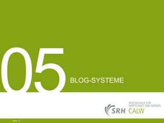 BLOG-SYSTEME

04.03.2014 Seite 17 17
Seite 17
04.03.2014 Seite

 