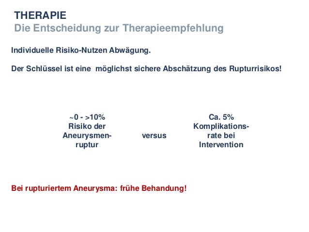 Studentenvorlesung Mainz Unrupturierte Aneurysmen