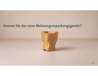 Kennen Sie das neue Mehrwegverpackungsgesetz?
35
 
