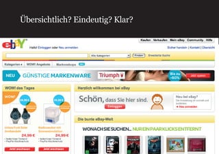 usability // martin hahn // 2010



         Übersichtlich? Eindeutig? Klar?
 