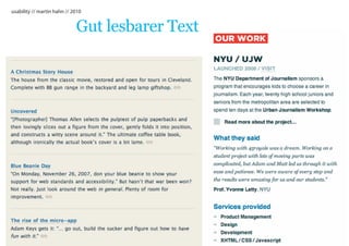 usability // martin hahn // 2010


                             Gut lesbarer Text
 