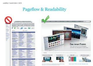 usability // martin hahn // 2010




                                   Pageflow  Readability
 