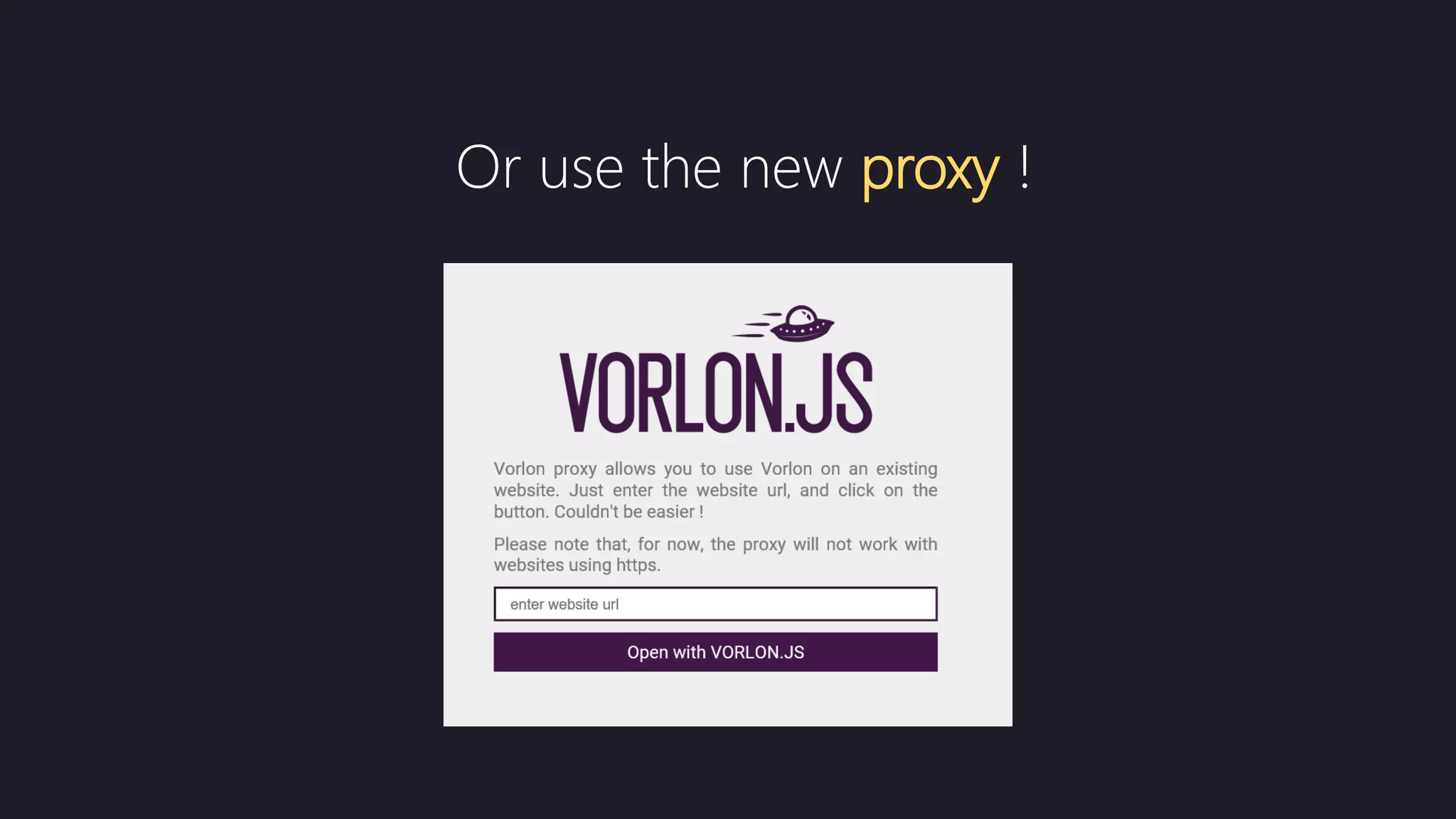 Or use the new proxy !