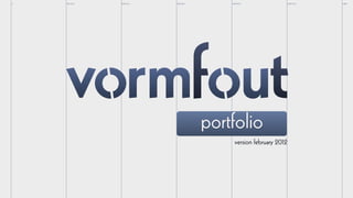 portfolio
    version february 2012
 