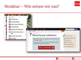 Struktur – Wie setzen wir um?




                            facebook.com/chchportal   @ch_portal
 