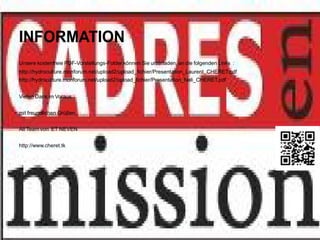 INFORMATION
Unsere kostenfreie PDF-Vorstellungs-Folder können Sie unterladen, an die folgenden Links :
http://hydroculture.monforum.net/upload2/upload_fichier/Presentation_Laurent_CHERET.pdf
http://hydroculture.monforum.net/upload2/upload_fichier/Presentation_Neli_CHERET.pdf


Vielen Dank im Voraus


mit freundlichen Grüβen,


All Team von ET NEVEN


http://www.cheret.tk
 