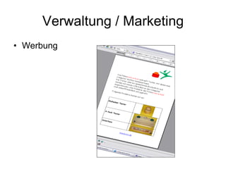 Verwaltung / Marketing Werbung 