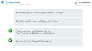 SharePoint-Schwabe
Nutzen Sie alle Räume Ihrer SharePoint Villa bevor Sie anbauen!
SharePoint-Schwabe
Nutzen Sie alle Räume Ihrer SharePoint Villa bevor Sie anbauen!
 