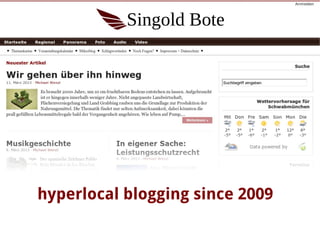 hyperlocal blogging since 2009
 